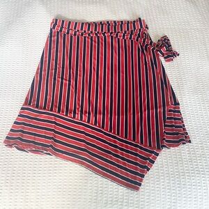 West Kei Red and Navy Striped Skirt NWT 3X